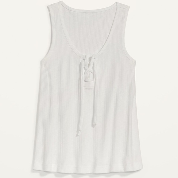 Old Navy Rib-Knit Lace-Up Swing Tank Top - Picture 1 of 6